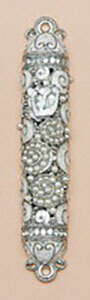 Tizo Jeweled Supreme Mezuzah Silver RS367SMZ, MPN: RS367SMZ,