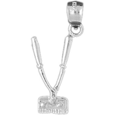 Hairdresser Razor Moveable Pendant Necklace Charm Bracelet in Yellow, White or Rose Gold 6397