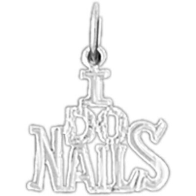 I Do Nails Pendant Necklace Charm Bracelet in Yellow, White or Rose Gold 6363