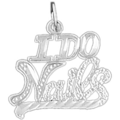 I Do Nails Pendant Necklace Charm Bracelet in Yellow, White or Rose Gold 6362