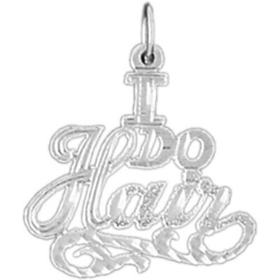 I Do Hair Hairdresser Pendant Necklace Charm Bracelet in Yellow, White or Rose Gold 6366