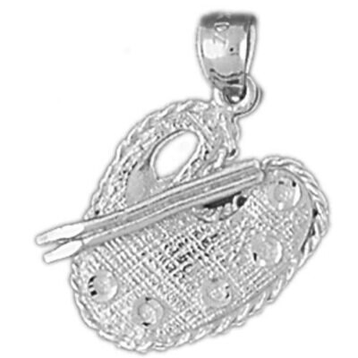 Painter Painting Pendant Necklace Charm Bracelet in Yellow, White or Rose Gold 6412