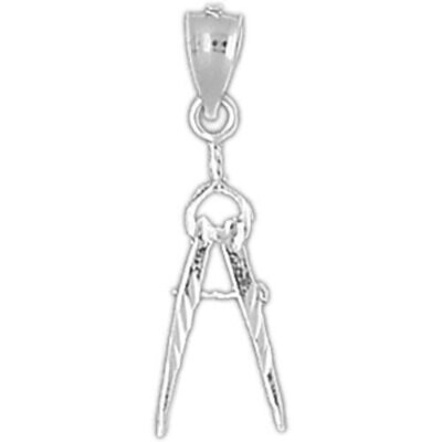 Compasses Pendant Necklace Charm Bracelet in Yellow, White or Rose Gold 6407