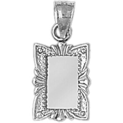 Mirror Hairdresser Pendant Necklace Charm Bracelet in Yellow, White or Rose Gold 6370