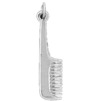 Hairdresser Comb Pendant Necklace Charm Bracelet in Yellow, White or Rose Gold 6392