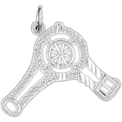 Hair Dryer Hairdresser Pendant Necklace Charm Bracelet in Yellow, White or Rose Gold 6375