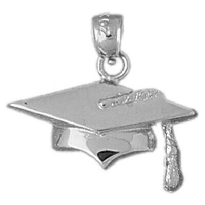Graduation Pendant Necklace Charm Bracelet in Yellow, White or Rose Gold 6455