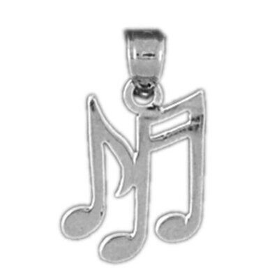 Musical Note Pendant Necklace Charm Bracelet in Yellow, White or Rose Gold 6278