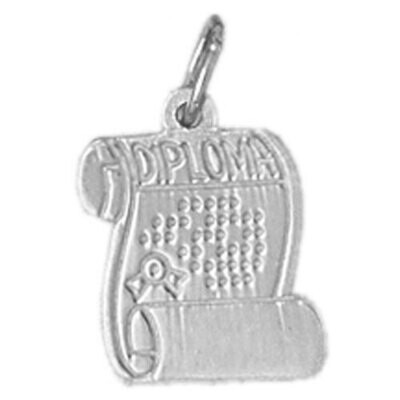 Graduation Pendant Necklace Charm Bracelet in Yellow, White or Rose Gold 6449