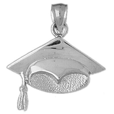 Graduation Pendant Necklace Charm Bracelet in Yellow, White or Rose Gold 6454