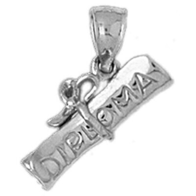 Graduation Pendant Necklace Charm Bracelet in Yellow, White or Rose Gold 6452