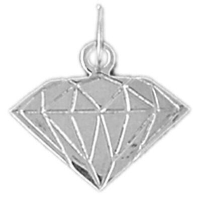 Diamond Shaped Pendant Necklace Charm Bracelet in Yellow, White or Rose Gold 6403