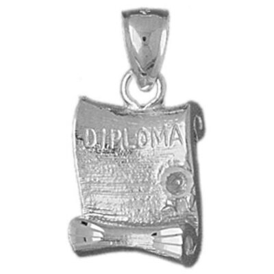 Graduation Pendant Necklace Charm Bracelet in Yellow, White or Rose Gold 6448