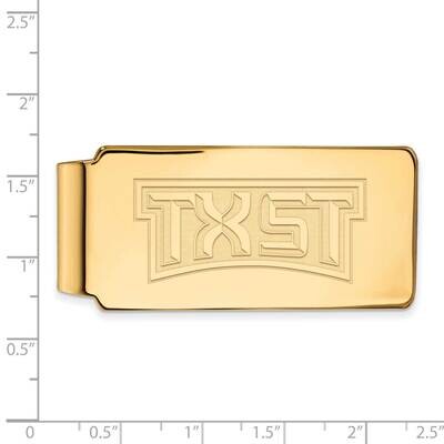 Texas State University Money Clip Gold-plated Sterling Silver GP022TST, MPN: GP022TST, 191101123825