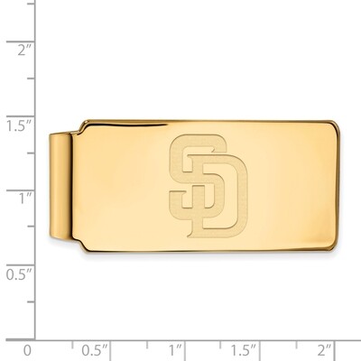 MLB San Diego Padres Money Clip Gold-plated Sterling Silver GP035PAD, MPN: GP035PAD, 191101778438