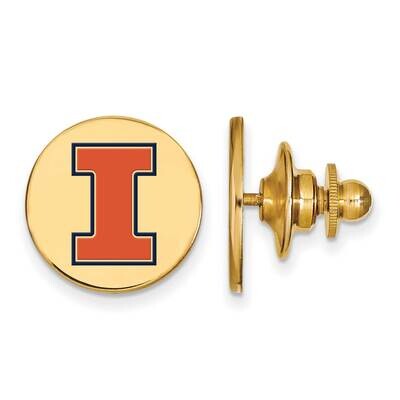 University of Illinois Tie Tac Gold-plated Sterling Silver GP076UIL, MPN: GP076UIL, 191101777783