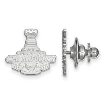 2018 Stanley Cup Champions Washington Capitals Tie Tac Sterling Silver Rhodium-plated SS006CAP18, M…