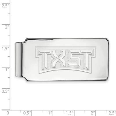 Texas State University Money Clip Sterling Silver Rhodium-plated SS022TST, MPN: SS022TST, 191101753…