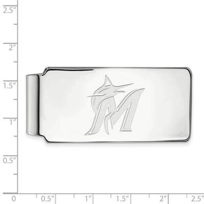 MLB Miami Marlins Money Clip Sterling Silver Rhodium-plated SS024MIN, MPN: SS024MIN, 191101149177