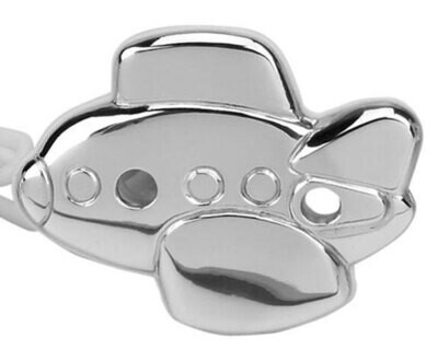 Cunill America Airplane Pacifier Clip - Sterling Silver, MPN: 900125