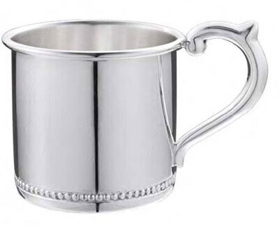 Cunill America Beaded Sterling Baby Cup H: 2 1/8 Inch x Dia: 2 3/8 Inch - Sterling Silver, MPN: 202…