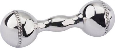 Cunill America Beaded Dumbbell Rattle 3.5 Inch Long - Sterling Silver, MPN: 201001