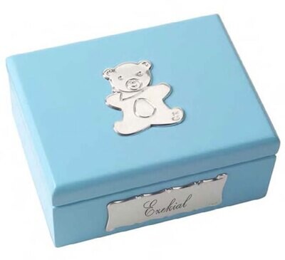 Cunill America Lilac Teddy Bear Keepsake Box 3 x 4 Inch - Sterling Silver, MPN: CML3223