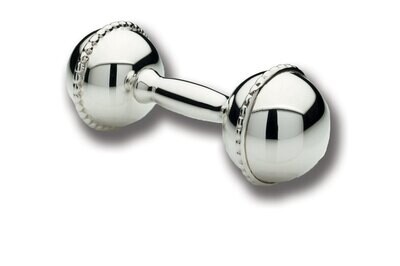 Cunill America Pearls Rattle 4 Inch Long - Sterling Silver, MPN: 212577
