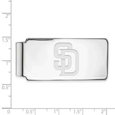 MLB San Diego Padres Money Clip Sterling Silver Rhodium-plated SS035PAD, MPN: SS035PAD, 191101149603