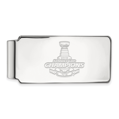 2018 Stanley Cup Champions Washington Capitals Money Clip Sterling Silver Rhodium-plated SS003CAP18…