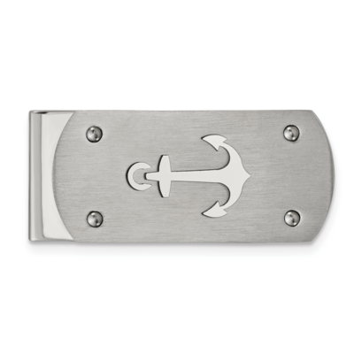 Anchor Money Clip Stainless Steel Brushed and Polished SRM194 by Chisel, MPN: SRM194, 191101416842