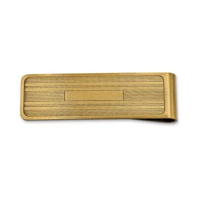 Antique Line Pattern Money Clip Brass GM20746, MPN: GM20746, 788089142148