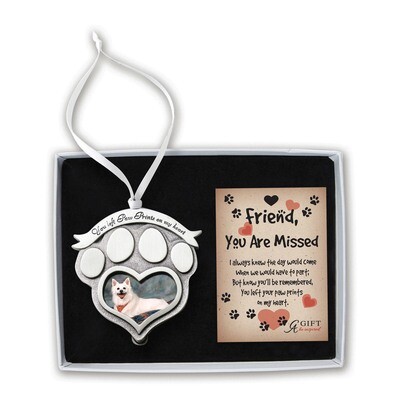 You Left Paw Prints On My Heart Photo Ornament Silver-tone GM17298, MPN: GM17298, 785525272568