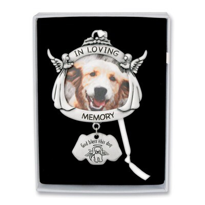 In Loving Memory Dog Angel Photo Ornament Silver-tone GM17294, MPN: GM17294, 785525254311