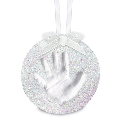 White Babyprints Glitter Ornament GM15723, MPN: GM15723, 698904500193