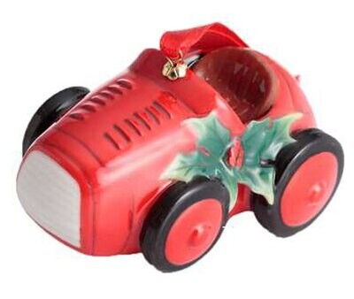 Franz Porcelain Holiday Greetings Red Vintage Car Ornament FZ02772, MPN: FZ02772,