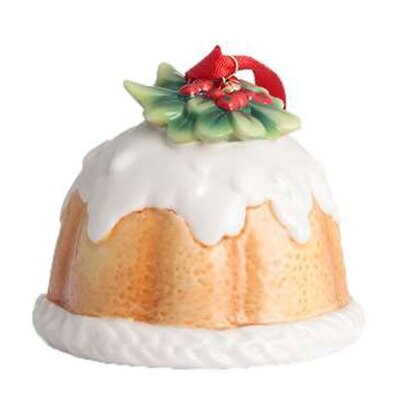 Franz Porcelain Holiday Greetings Christmas Cake Ornament FZ02777, MPN: FZ02777,