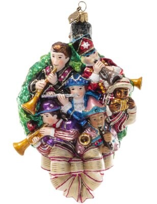 Jay Strongwater 11 Pipers Piping Glass Ornament SDH20026-250, MPN: SDH20026-250,