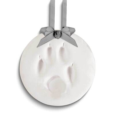 White Pawprints (Gray Ribbon) Keepsake Ornament GM20965, MPN: GM20965, 698904500094