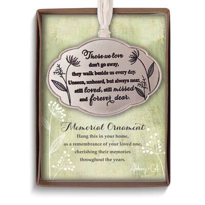 Those We Love Memorial Silver-tone Engravable Ornament Boxed GM24272, MPN: GM24272, 785525307284