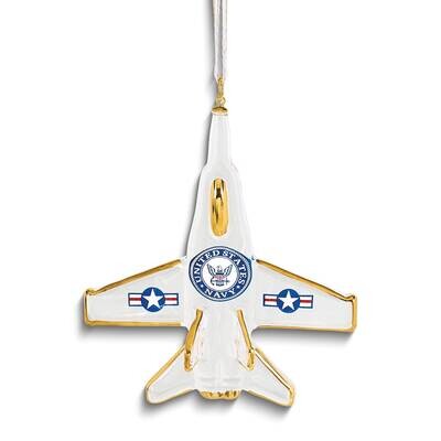 Glass Baron US Navy F-18 Jet Glass Ornament GM25004, MPN: GM25004, 708873046438