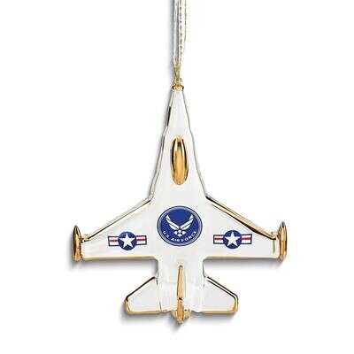 Glass Baron US Air Force F-16 Jet Glass Ornament GM25003, MPN: GM25003, 708873046445