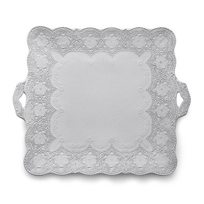 Arte Italica Merletto White Square Platter MER0043W