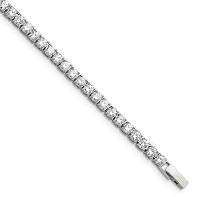 CZ Stone Stone 7.5 Inch Bracelet Stainless Steel SRB814-7.5 by Chisel, MPN: SRB814-7.5, 883957547985