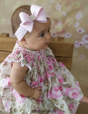 Light Pink Big Bow Headband Pink Baby Headband Bow Headband Newborn Headband Baby Girl Headband Photography Prop Nylon Headband 1034