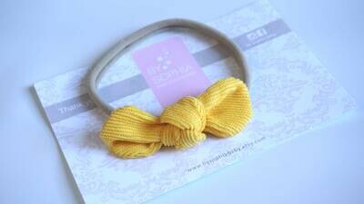 Yellow Bowknot Headband Yellow Bow Baby Leather Bow Headband Leather Bow Baby Leather Hair Bow 123
