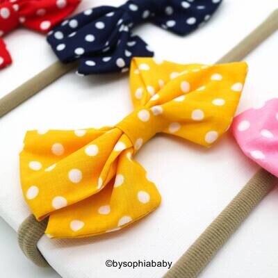 Baby Linen Bows Linen School Girl Bow Dots Baby Bow Headband Newborn Baby Bows Baby Headband Linen Girls Bows 1921