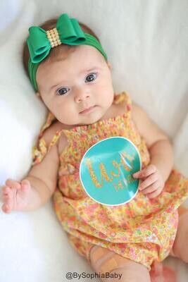 Baby Headband Green Bow Baby Headband Christmas Headband Baby Big Bow Headband Newborn Headband Nylon Headband Mint Baby Headband 936