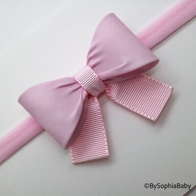 Light Pink Bow Headband Baby Bow Headband Newborn Bow Headband Photography Prop Headband Light Pink Headband Bow Headband 2115