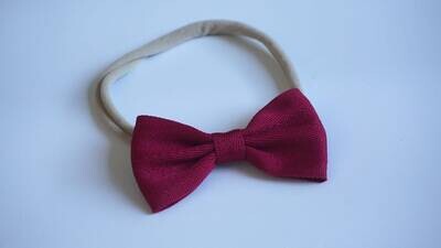 Burgundy Bow baby headband Set Wine Baby Nylon Headband Small Bows Baby Bows Newborn headbands Nylon HeadbandsBaby hair bows